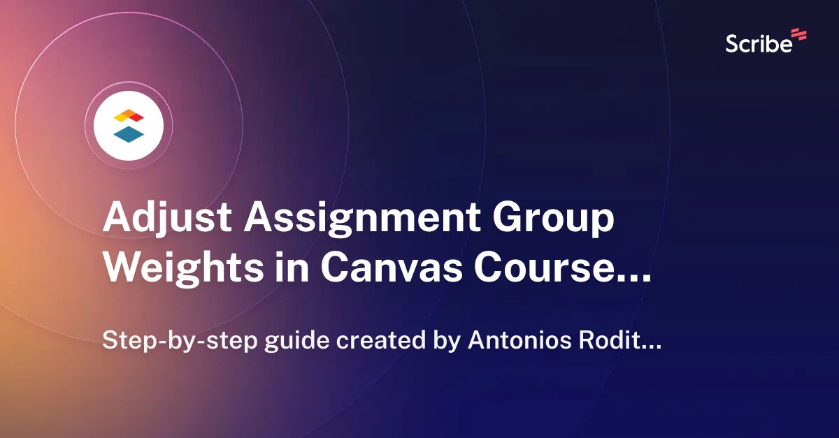 how to change assignment weights in canvas