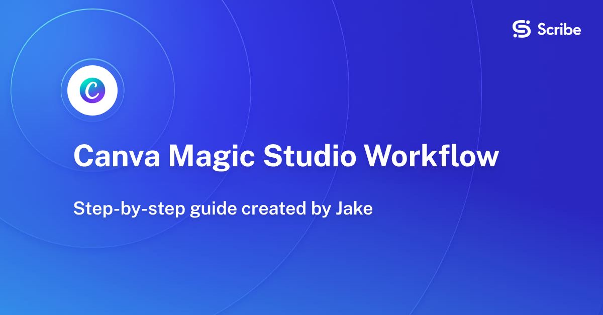 Canva Magic Studio Workflow | Scribe