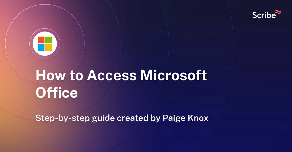 how-to-access-microsoft-office-scribe