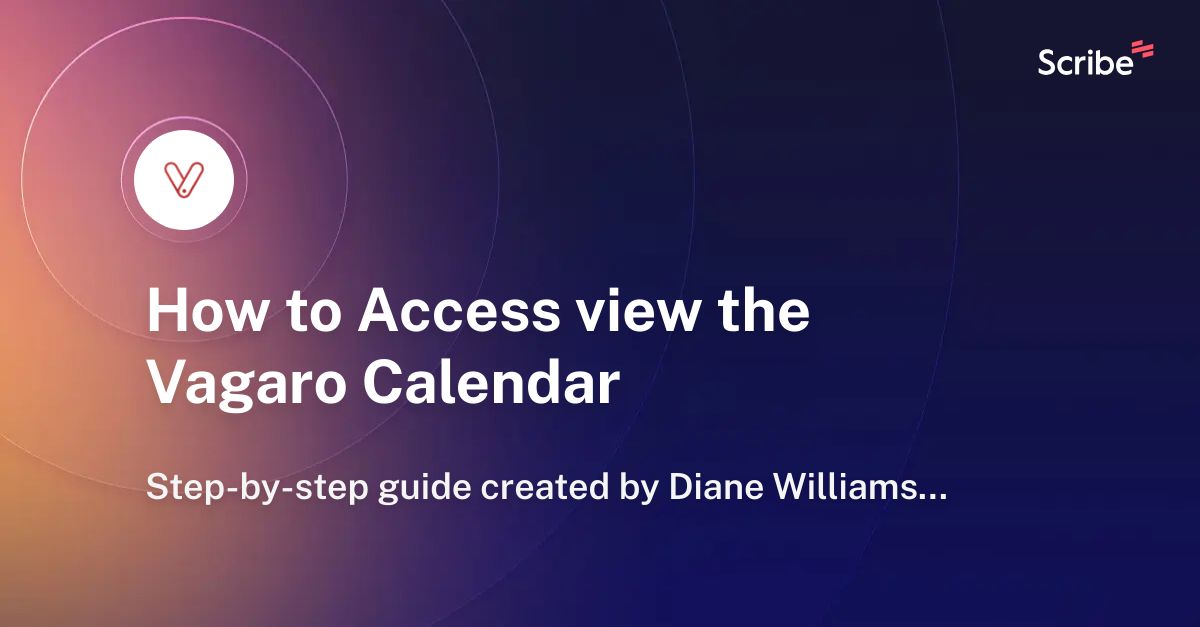 How to Access view the Vagaro Calendar Scribe