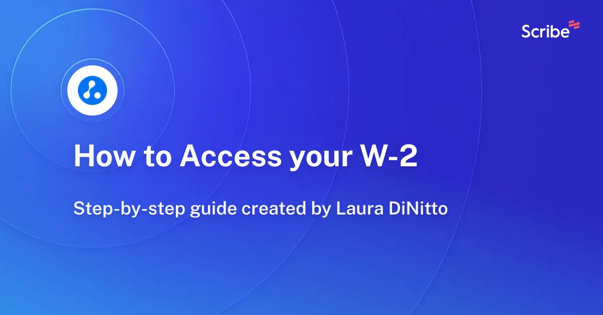 How To Access Your W 2 Scribe 3657