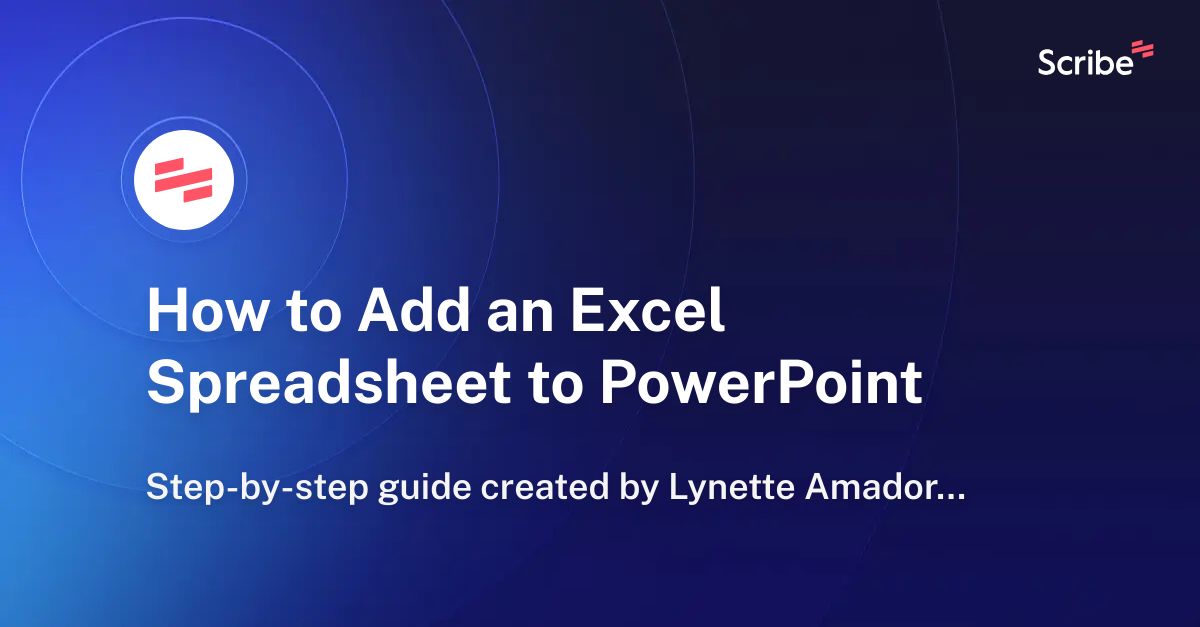 How To Add An Excel Spreadsheet To Powerpoint