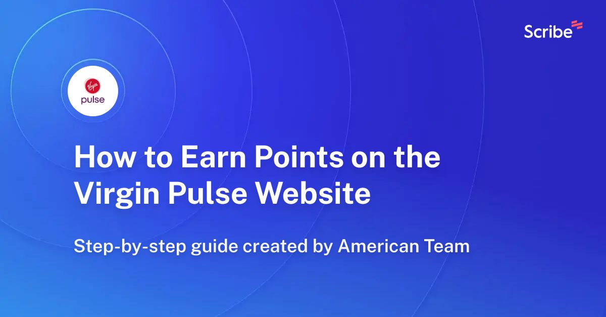How to Earn Points on the Virgin Pulse Website Scribe