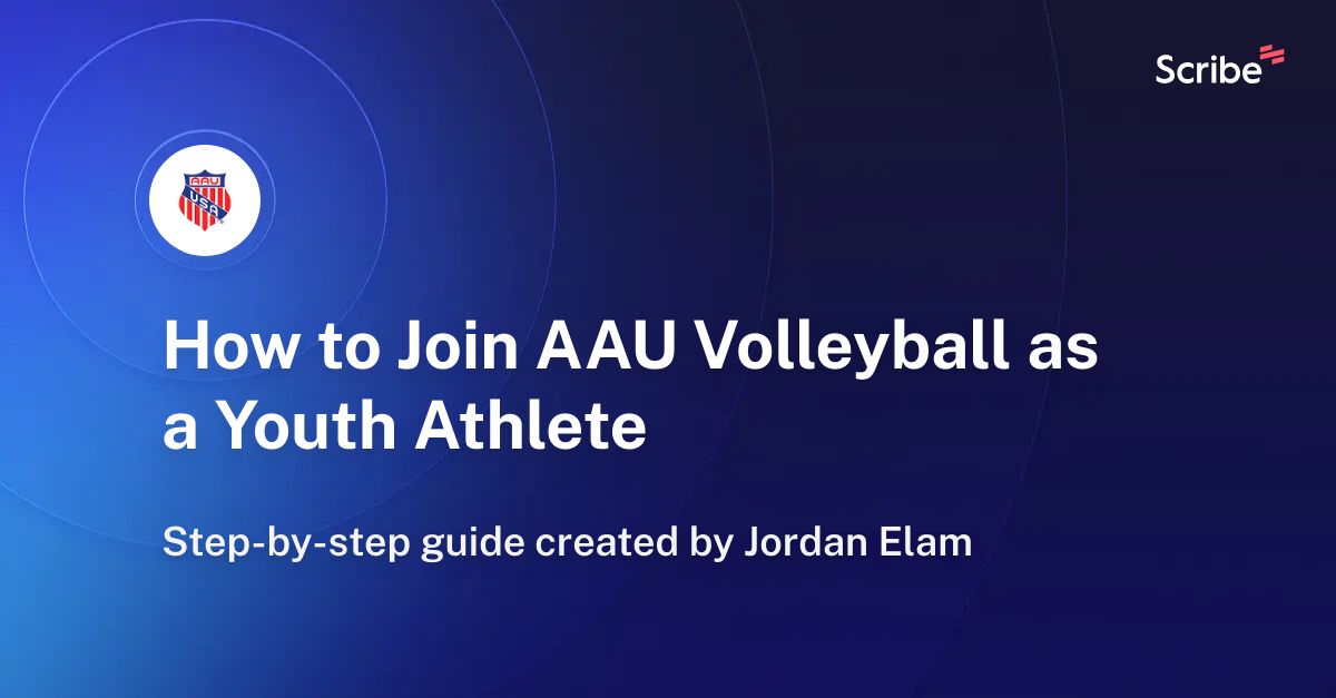 How to Join AAU Volleyball as a Youth Athlete Scribe