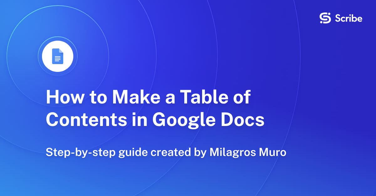 How to Make a Table of Contents in Google Docs | Scribe