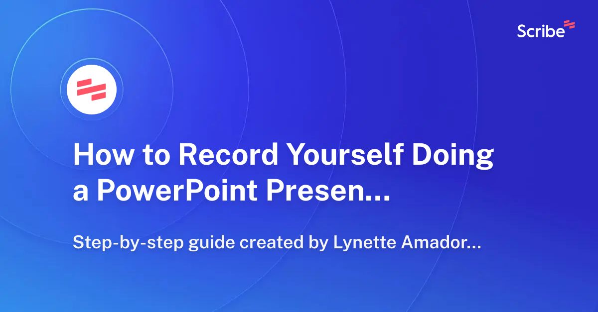 how to record yourself doing a powerpoint presentation