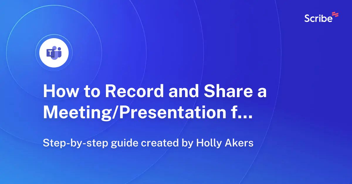 how to record solo presentation on teams