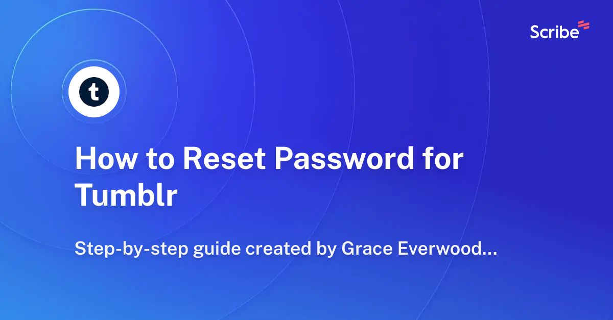 How to Reset a Tumblr Password - Free Tumblr tutorials