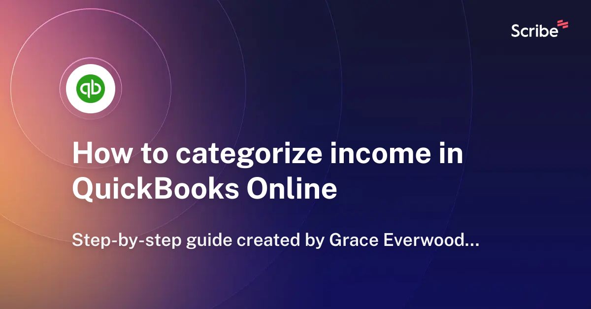 How to categorize in QuickBooks Online Scribe