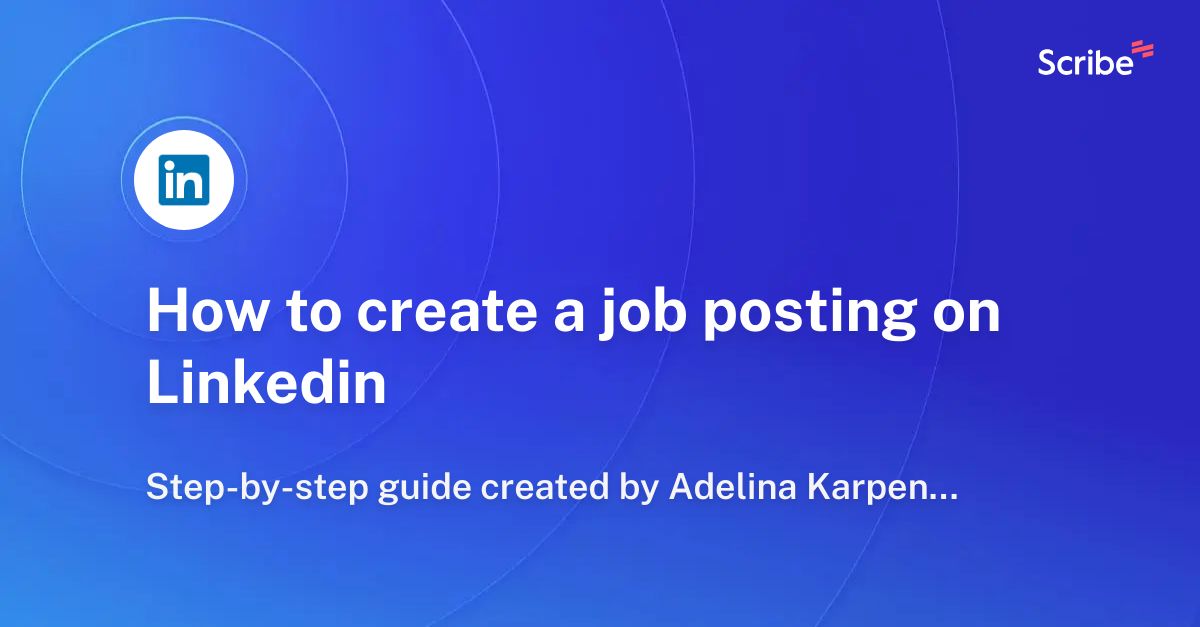 How To Create A Job Posting On Linkedin 