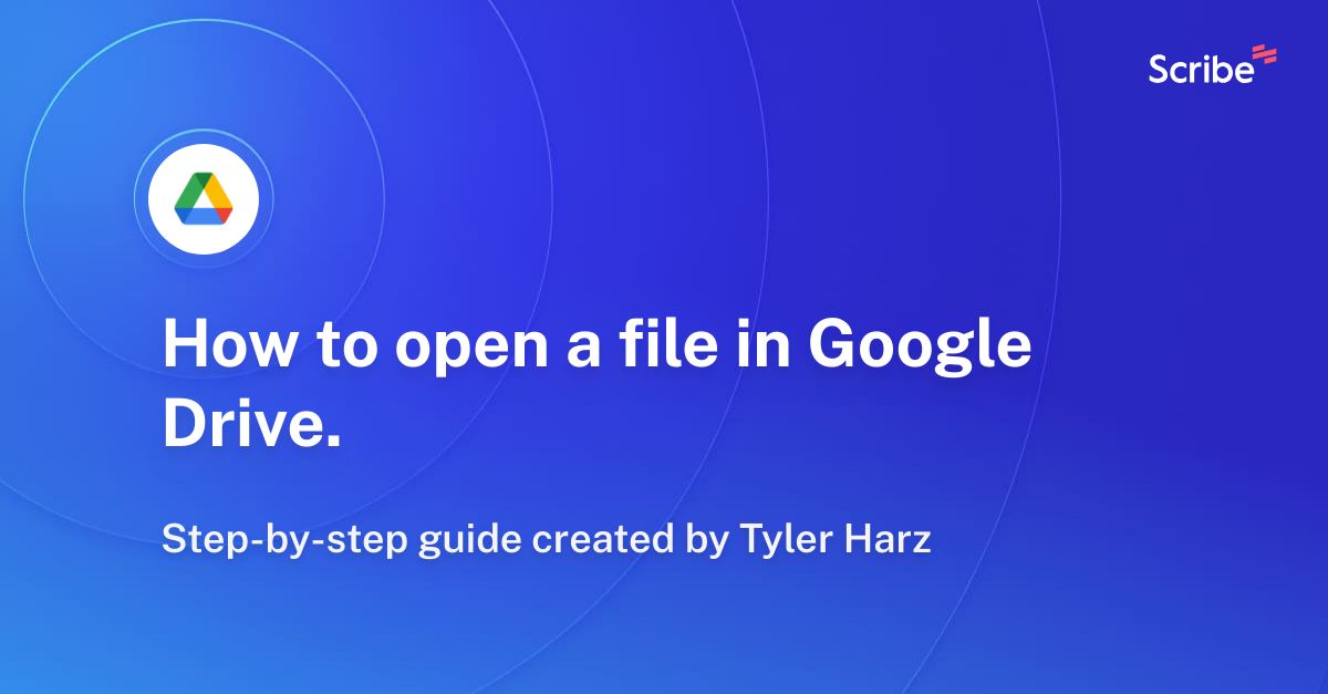 How To Open A File In Google Drive