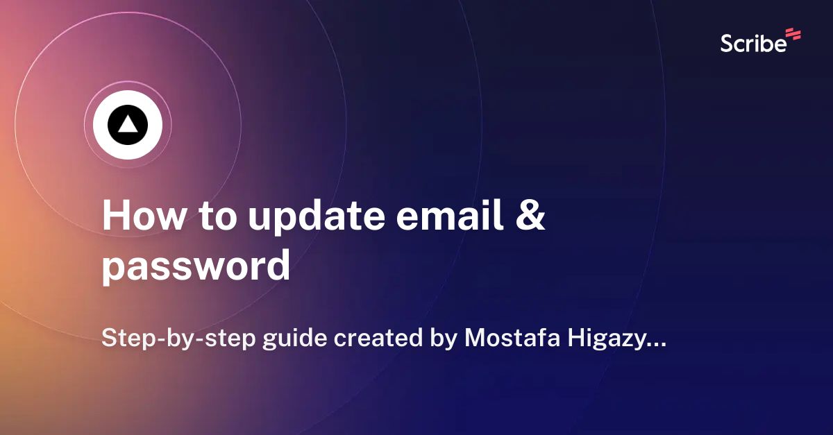 how-to-update-email-password-scribe