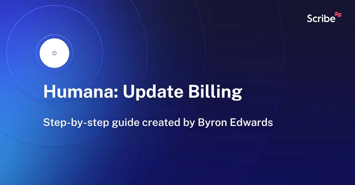 Humana Update Billing Scribe