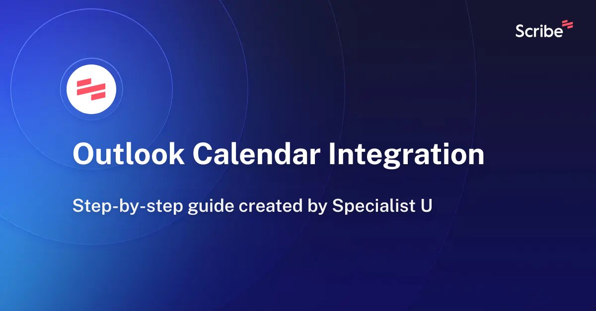 Outlook Calendar Integration Scribe