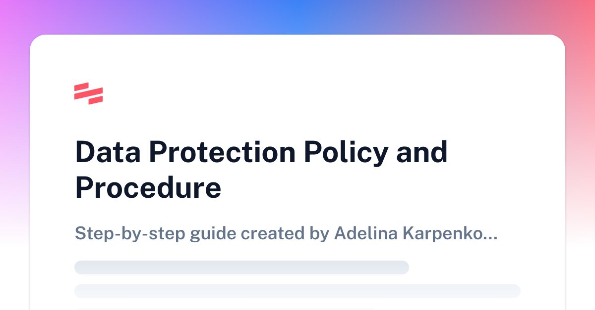 data-protection-policy-and-procedure-scribe