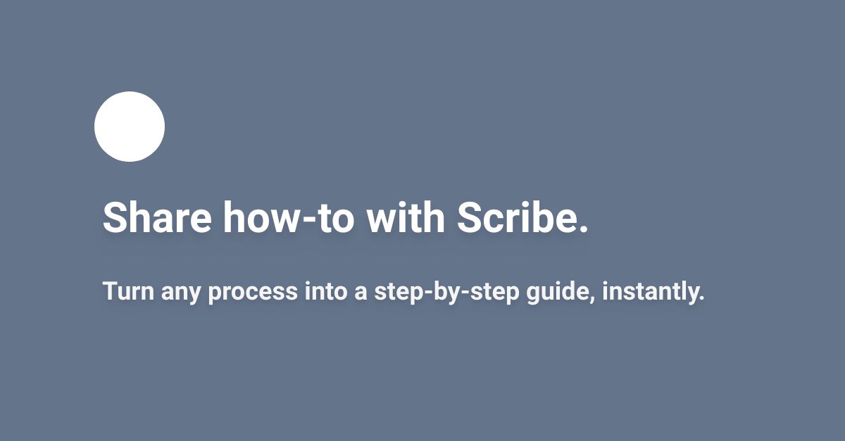 Feature Release [Template] Scribe