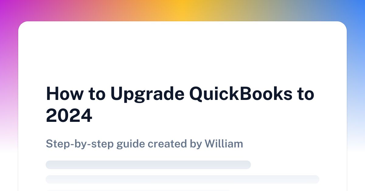 How to Upgrade QuickBooks to 2024 | Scribe